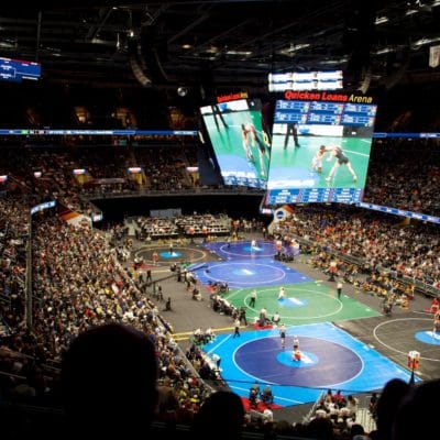 Indoor Picture of NCAA Division I Wrestling Championship Cleveland Quicken Loans Arena
